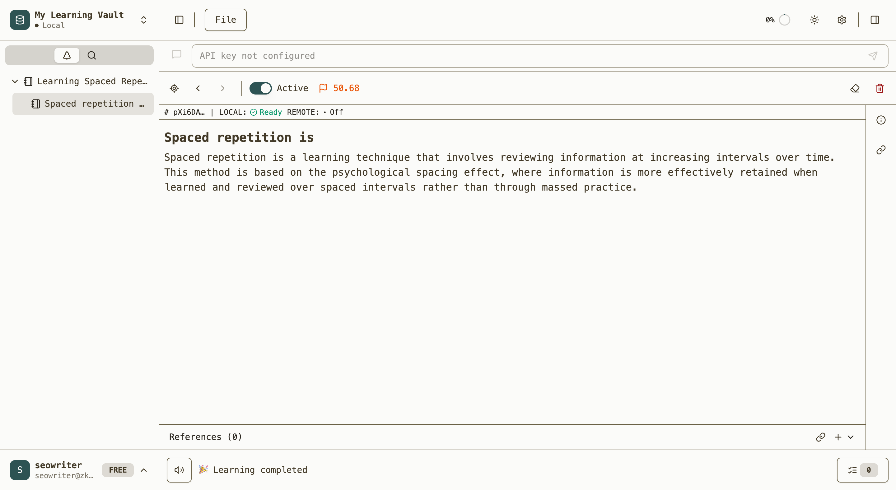 Subtopic content view